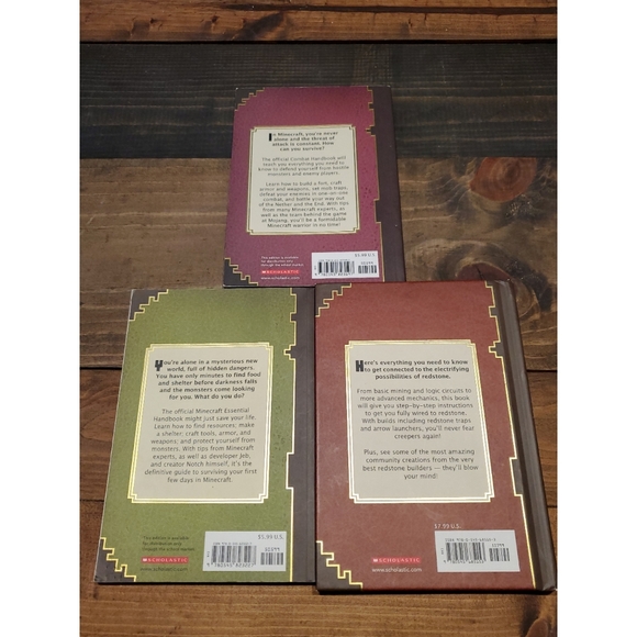 Mojang MINECRAFT Combat/Essentials/Redstone Handbook Lot of 3 Like New - Picture 2 of 2